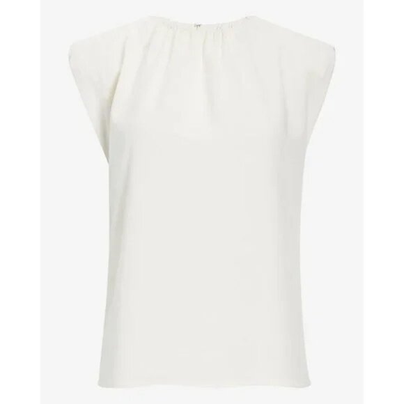Express Gathered Neck Padded Shoulder Gramercy Top XS - Picture 3 of 3